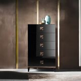 Black High Gloss Chest of Drawer